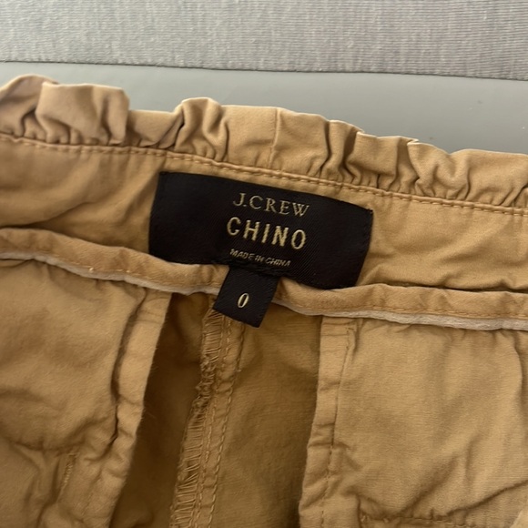 J. Crew Chino Khaki Pants Ruffled Tan size 0 - Picture 9 of 13